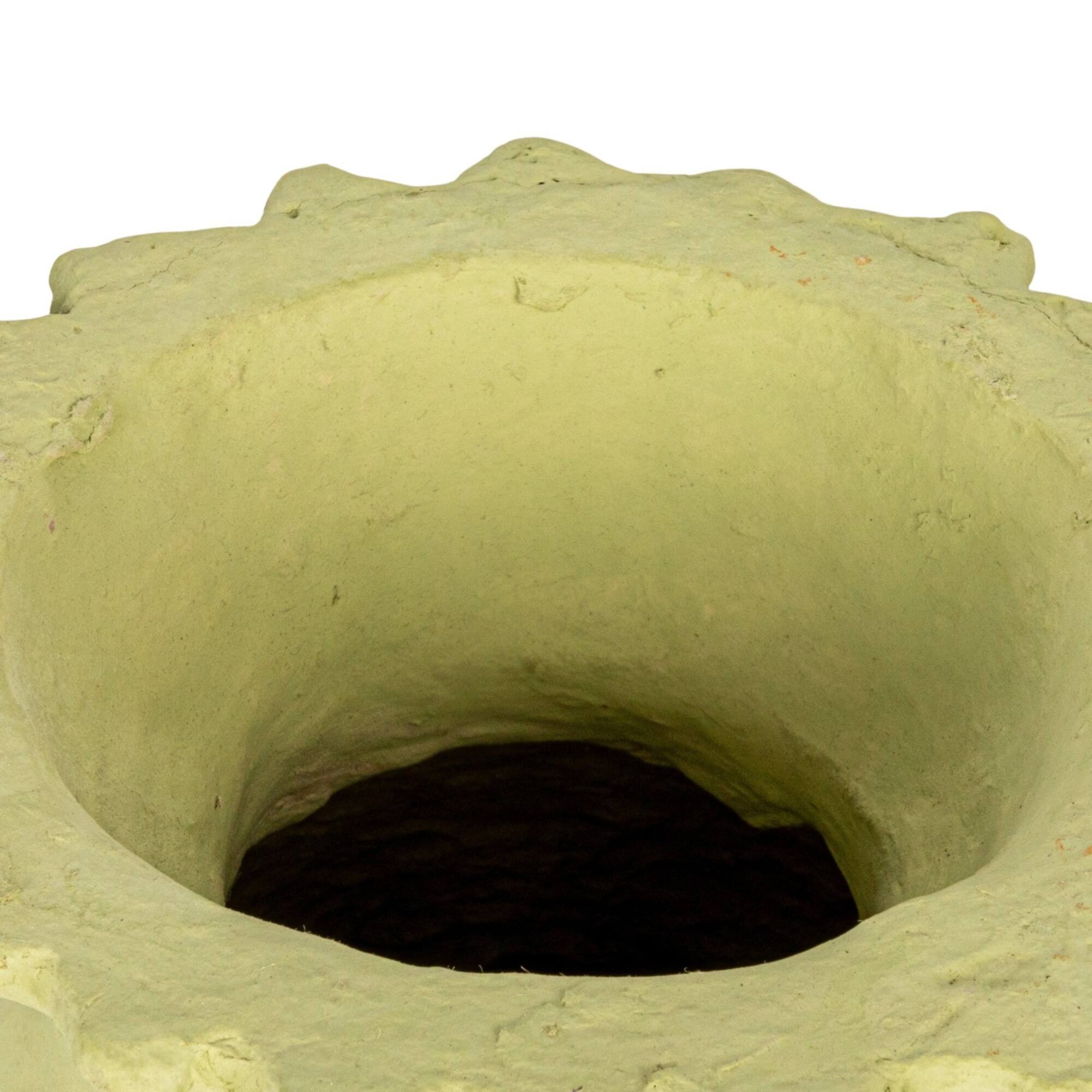 Hello Honey® 17" Mint Handmade Paper Mache Vase with Embossed & Debossed Design